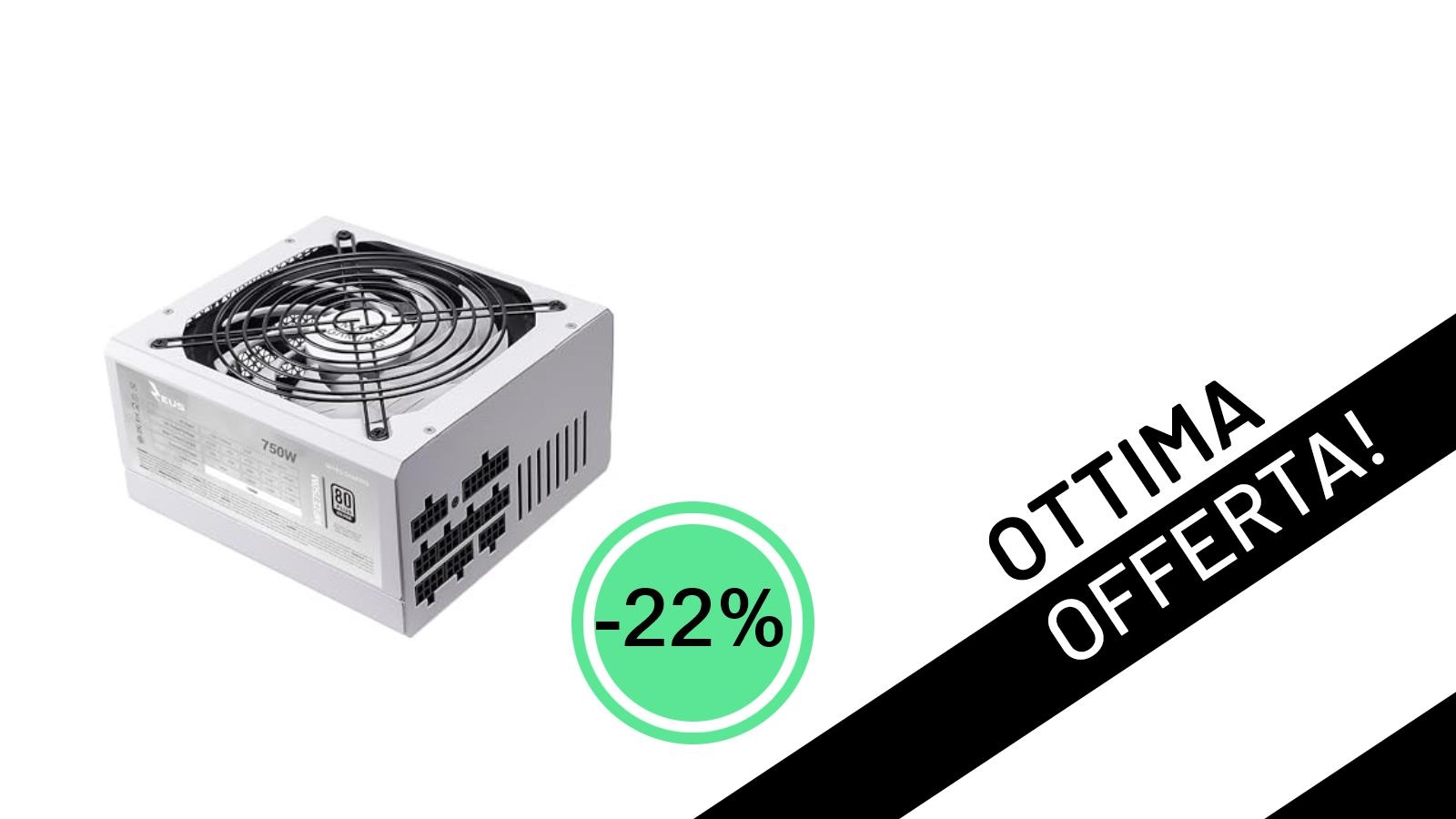 Mars Gaming MPZE750M: L'Alimentatore 750W Full Modular in Sconto del 22% a soli 65,10€!