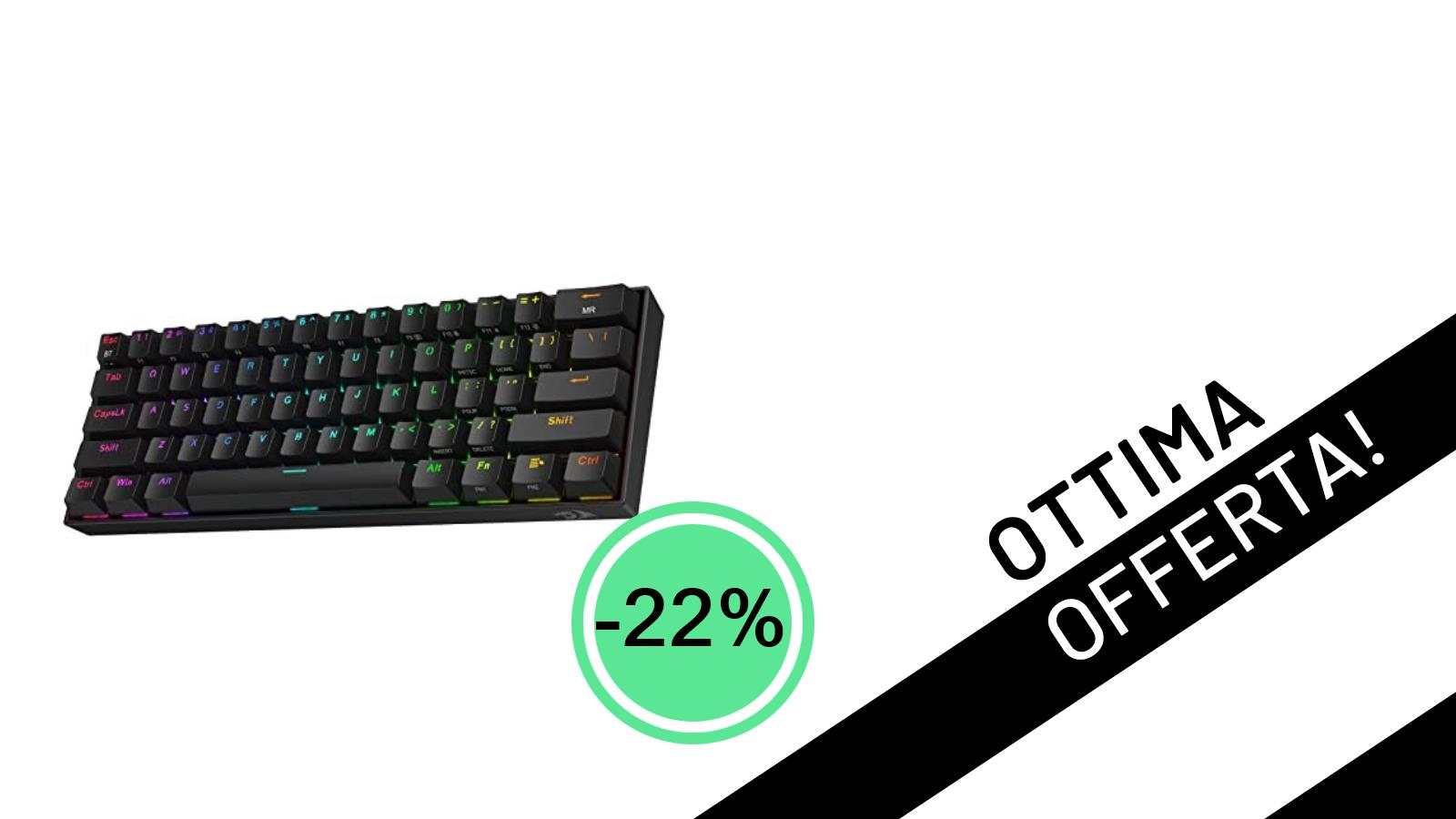 Offerta Imperdibile: La Tastiera Gaming Redragon K530 Draconic con il 22% di Sconto!