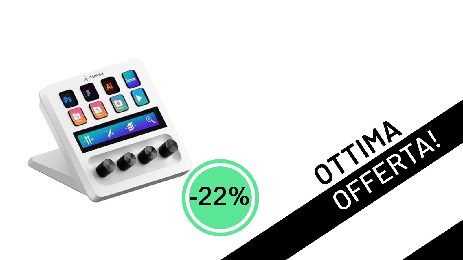 Elgato Stream Deck + White: Il Controller Definitivo per Streaming e Gaming, Ora con il 22% di Sconto!