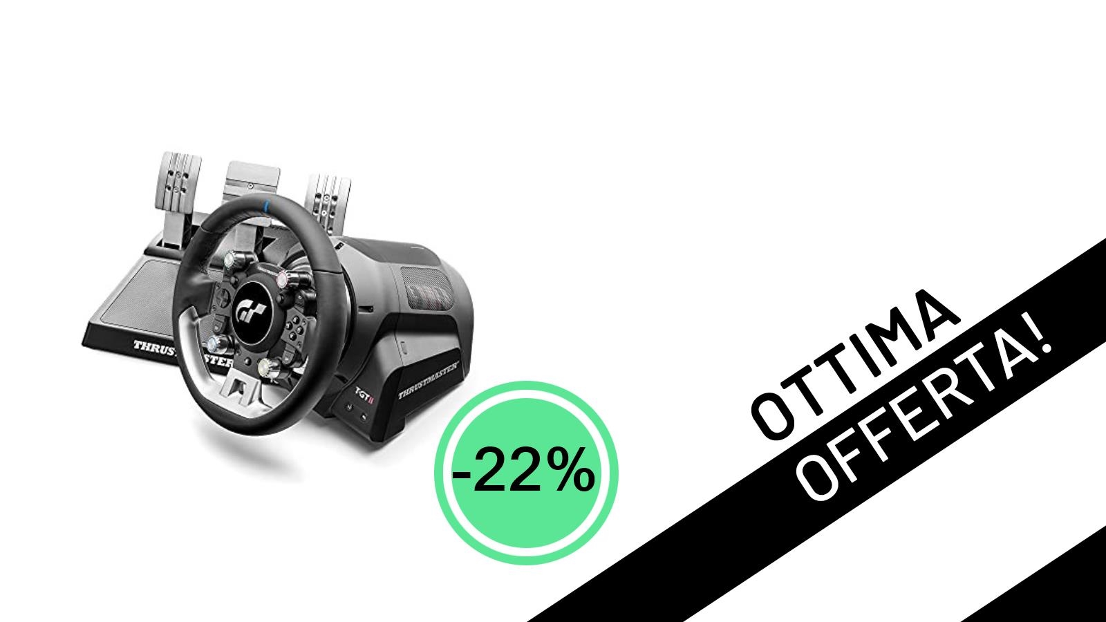 Immergiti nella Corsa: Il Volante Thrustmaster T-GT II Scontato del 22%!