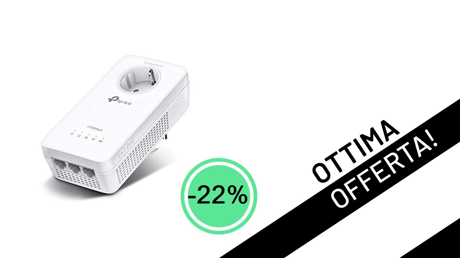 TP-Link Powerline AV1300: Estendi il Wi-Fi in ogni angolo a un prezzo incredibile con il -22%!