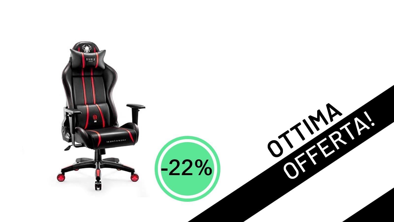 Un'occasione da non perdere: la Sedia Gaming DIABLO X-One 2.0 Rossa al -22% su Google Discover!