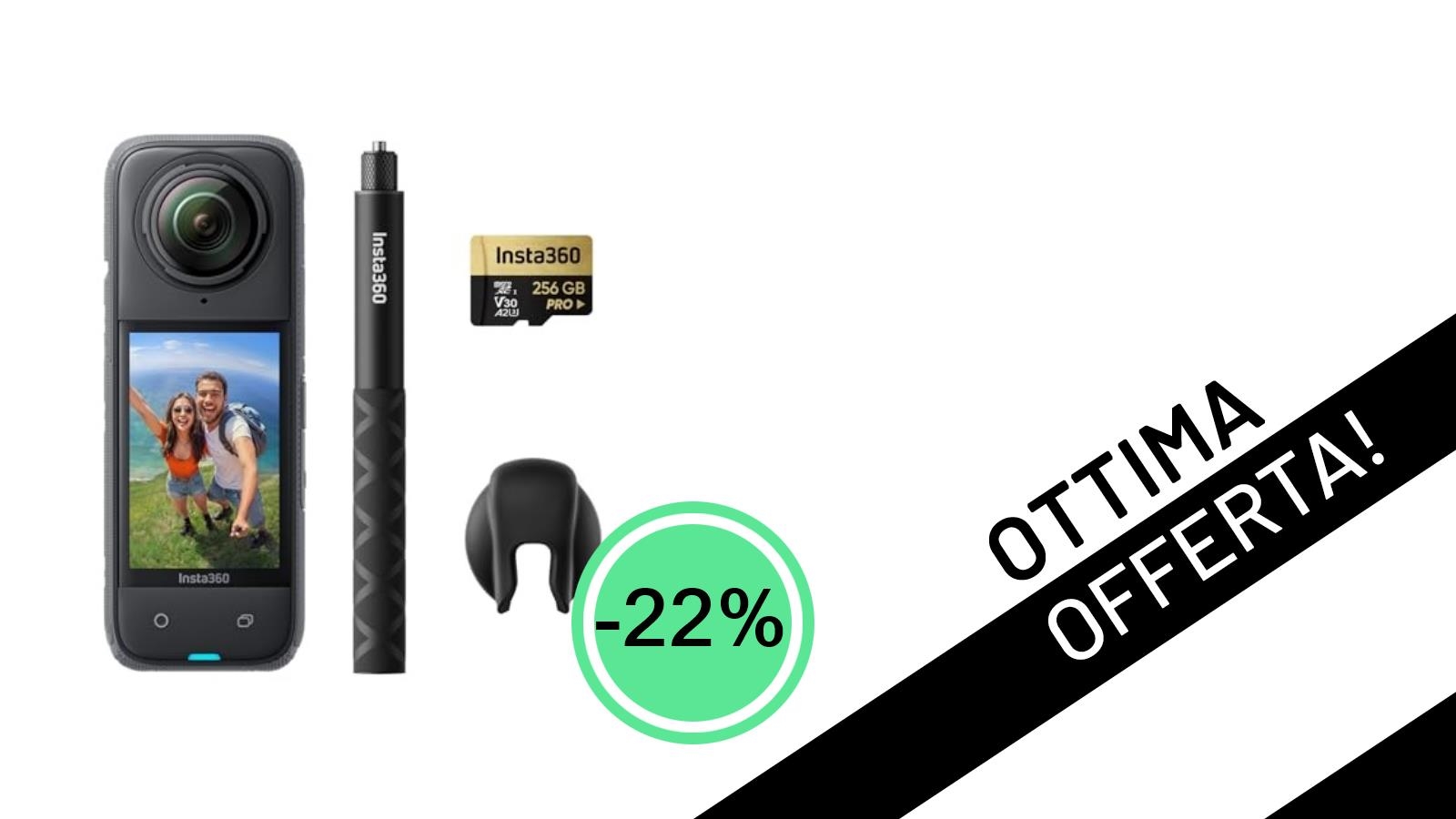 Insta360 X4 Starter Pack: L'Action Cam 8K che rivoluziona le tue avventure, ora con uno sconto imperdibile del 22%!