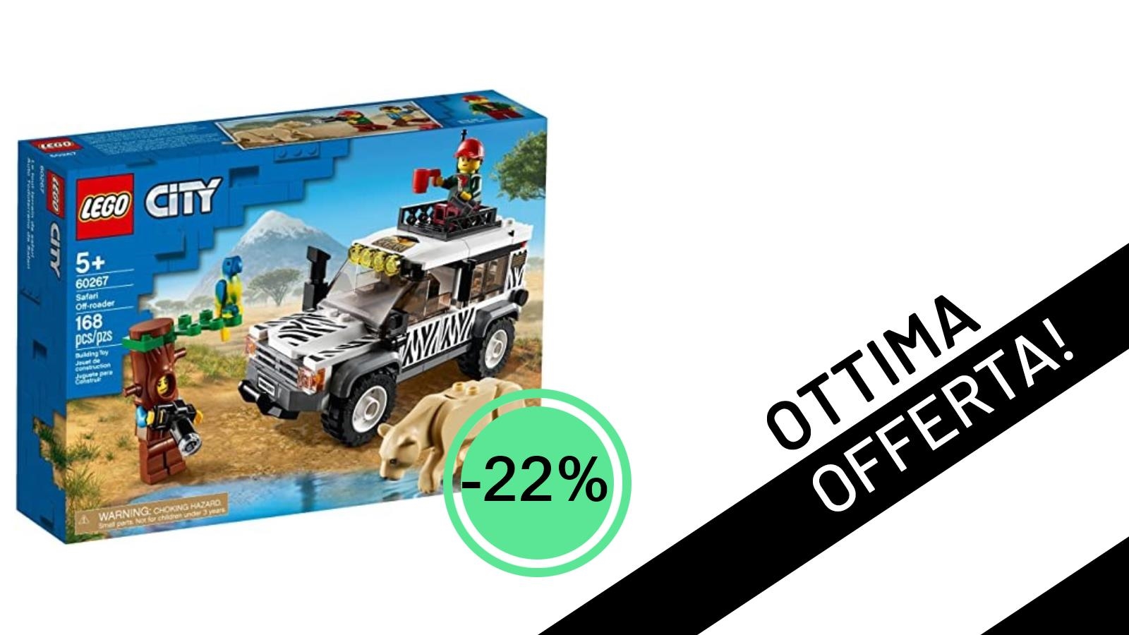 Offerta Imperdibile: Il LEGO City Safari Off-Roader 60267 Scontato del 22% a soli 46,00€!