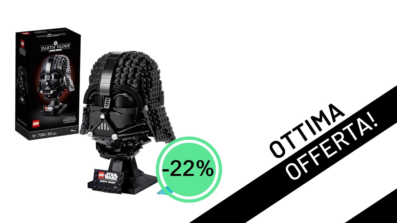 Il Casco di Darth Vader LEGO Star Wars 75304: Un'Offerta Oscuramente Irresistibile con il -22% di Sconto!