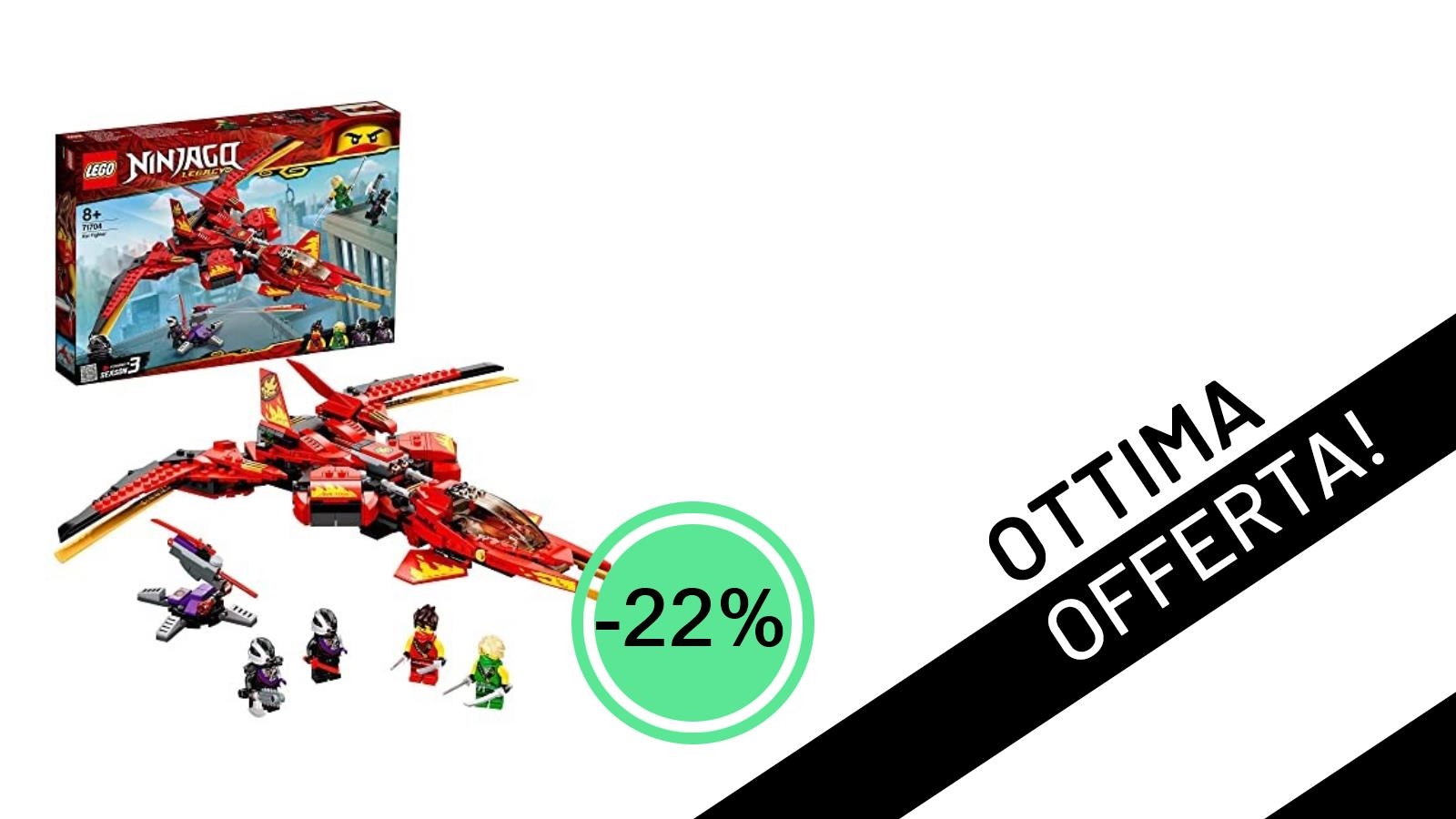LEGO Ninjago: Il Fighter di Kai 71704 Sfreccia in Offerta al -22%!