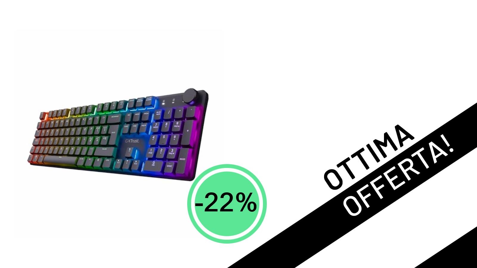 Trust Gaming GXTrust 868 Torix: la tastiera meccanica wireless in offerta imperdibile!