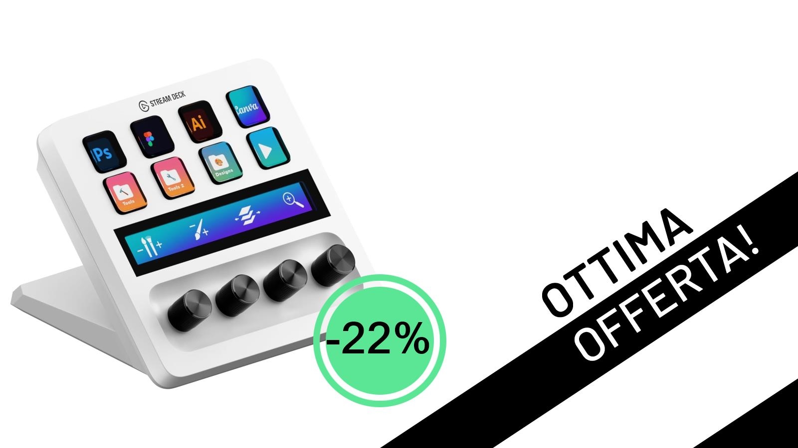 Elgato Stream Deck + White: Il Controller Definitivo per Streaming e Gaming, Ora con il 22% di Sconto!