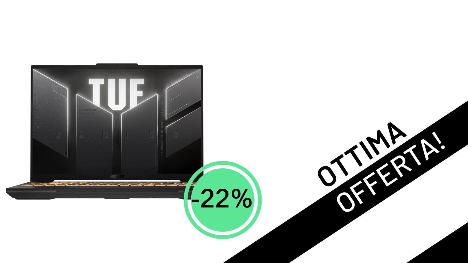 ASUS TUF Gaming F16: Potenza da Gaming a un Prezzo Incredibile con Sconto del 22%!