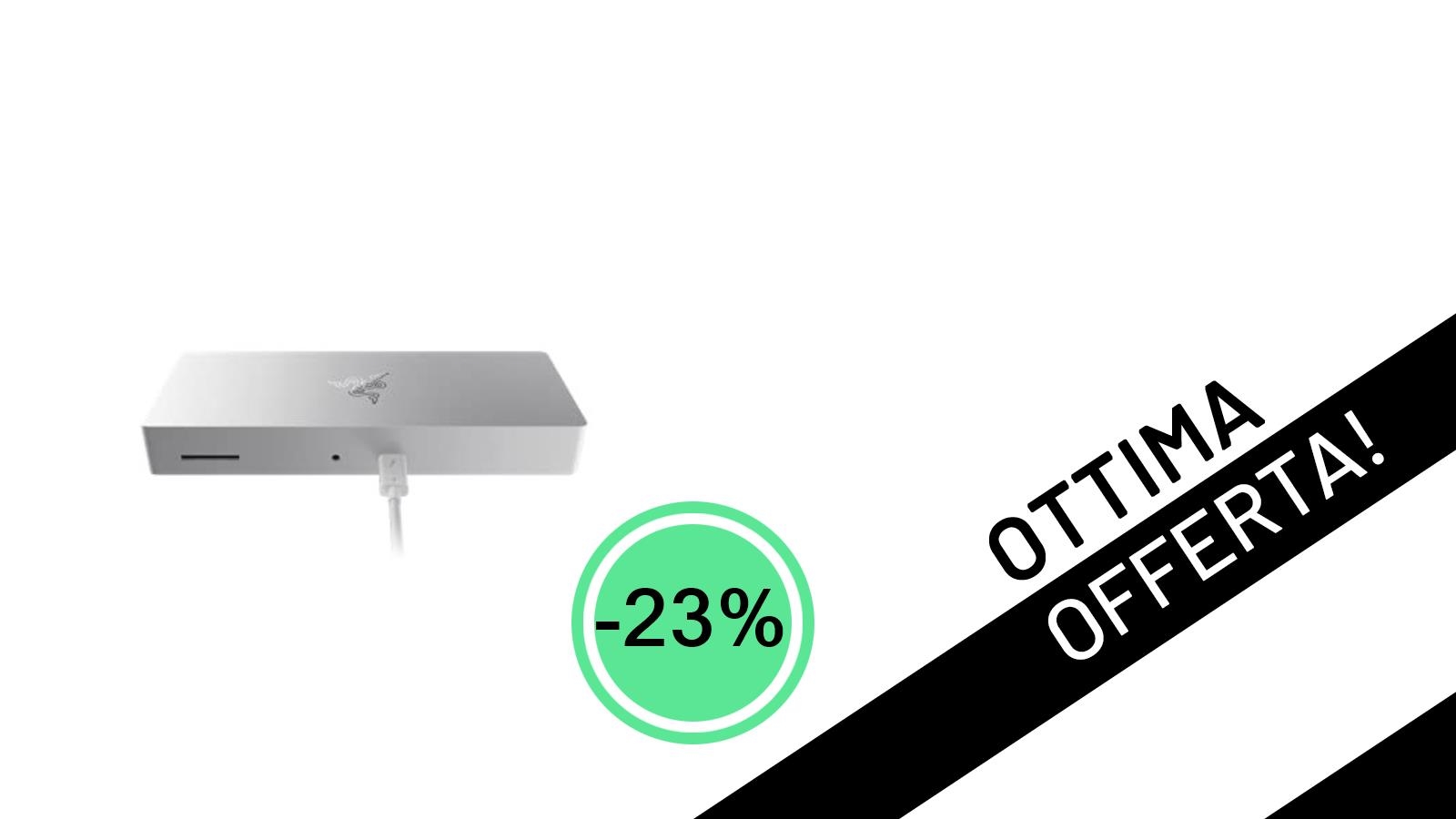 Razer Thunderbolt 4 Dock Mercury: La Potenza Scontata del -23% per Windows e Mac!