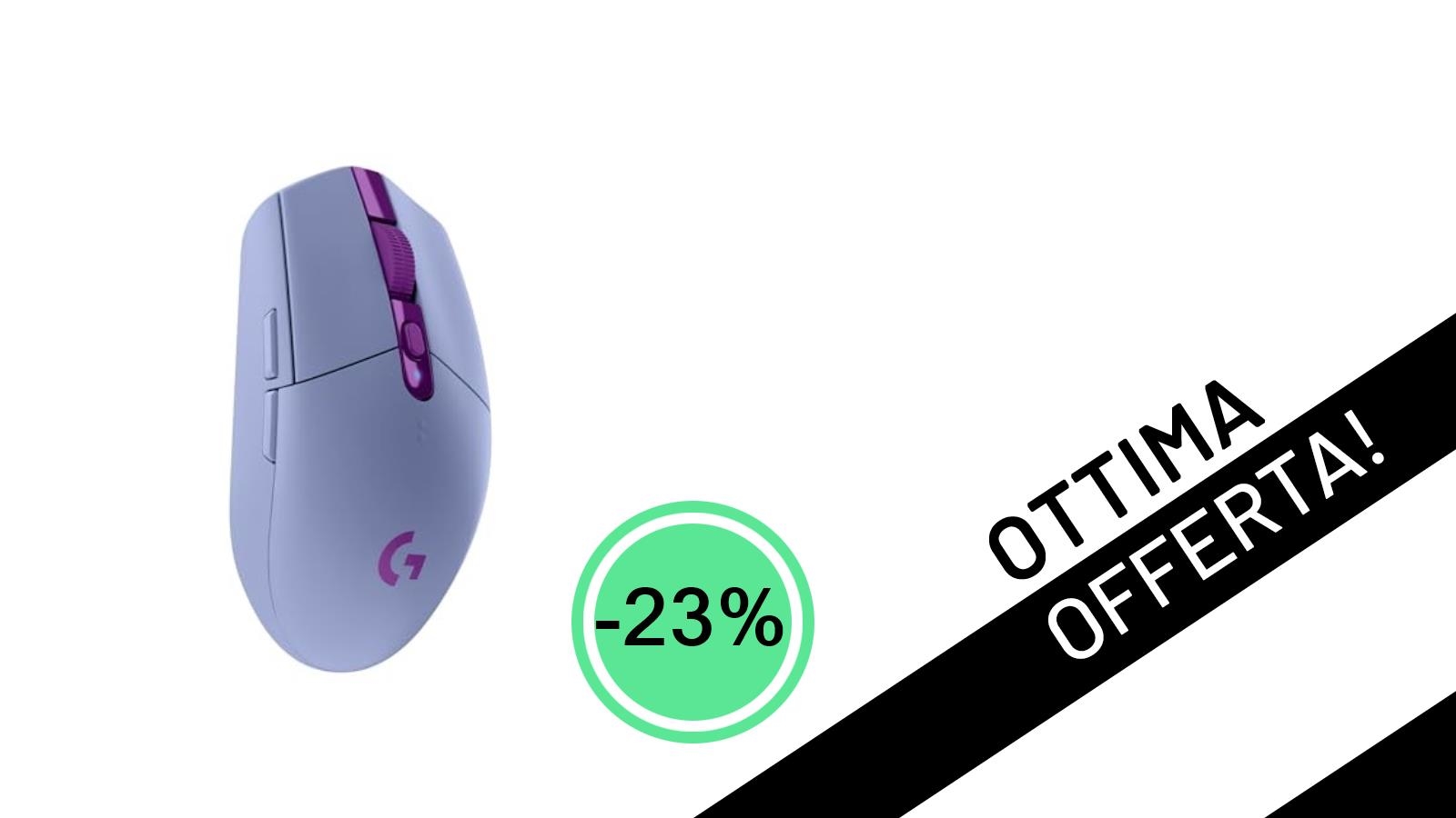 Affare Imperdibile: Il Mouse Gaming Logitech G305 LIGHTSPEED Lilla è Scontato del -23%!
