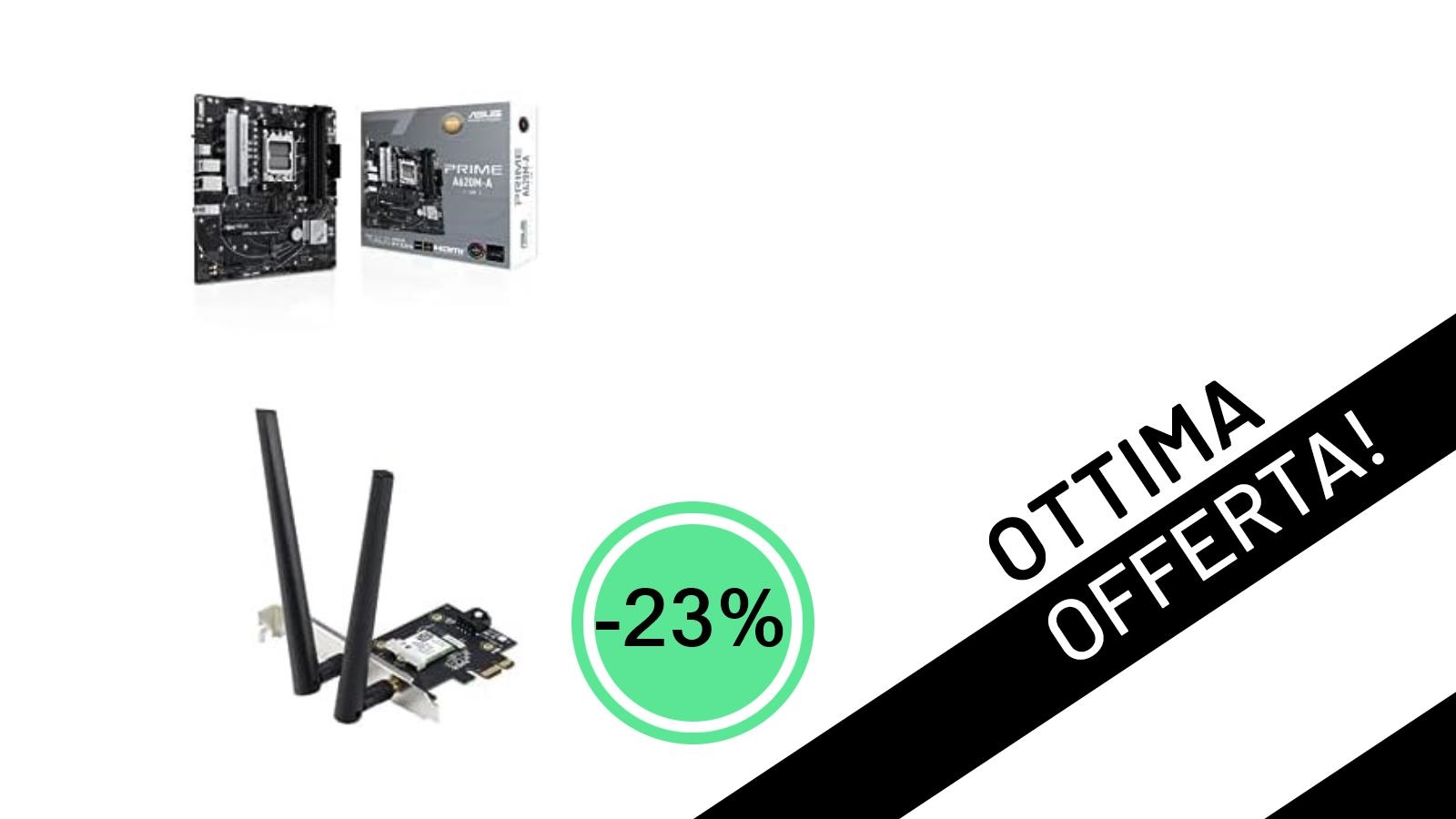 Rinnova il Tuo PC con l'Offerta ASUS: Scheda Madre Prime A620M-A-CSM e Wi-Fi 6 a Soli 154,12€!