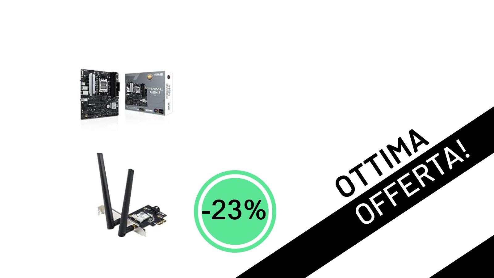 Rinnova il Tuo PC con l'Offerta ASUS: Scheda Madre Prime A620M-A-CSM e Wi-Fi 6 a Soli 154,12€!