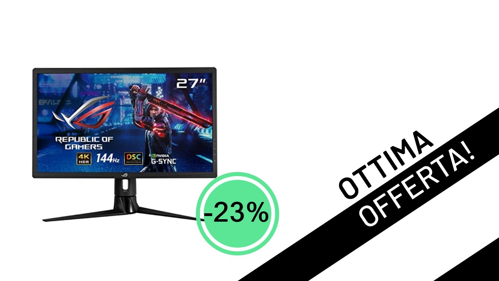 Il monitor ASUS ROG Strix 4K 144Hz scende a un prezzo incredibile: un'occasione da non perdere per i gamer!