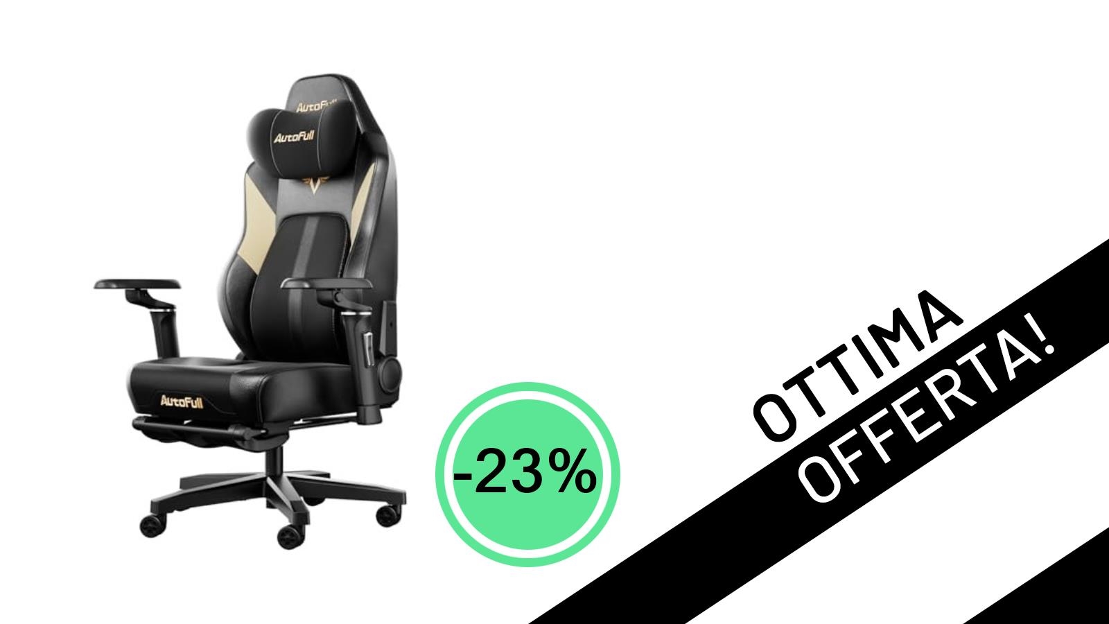 AutoFull M6 Ultra: La Sedia Gaming Ergonomica con Massaggio e Riscaldamento Ora a soli 539,99€!