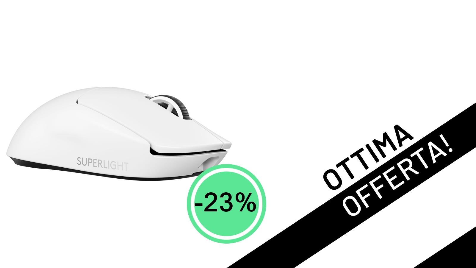 Affare imperdibile: il Logitech G PRO X SUPERLIGHT 2 LIGHTSPEED, il mouse gaming da 60g, scontato del 23% a soli 138,29€!