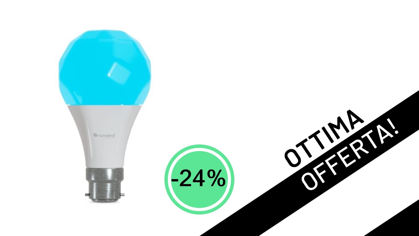 Rivoluziona la Luce con Nanoleaf Essentials: Lampadina Smart RGBW a soli 15,10€!