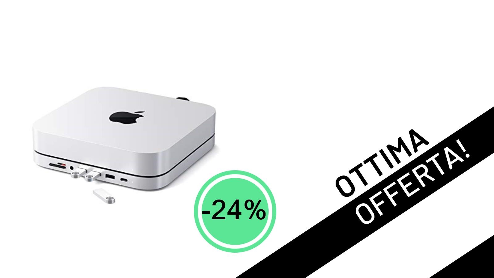Satechi Hub USB-C 7-in-1 per Mac Mini M2/M1: l'offerta imperdibile con il 24% di sconto!