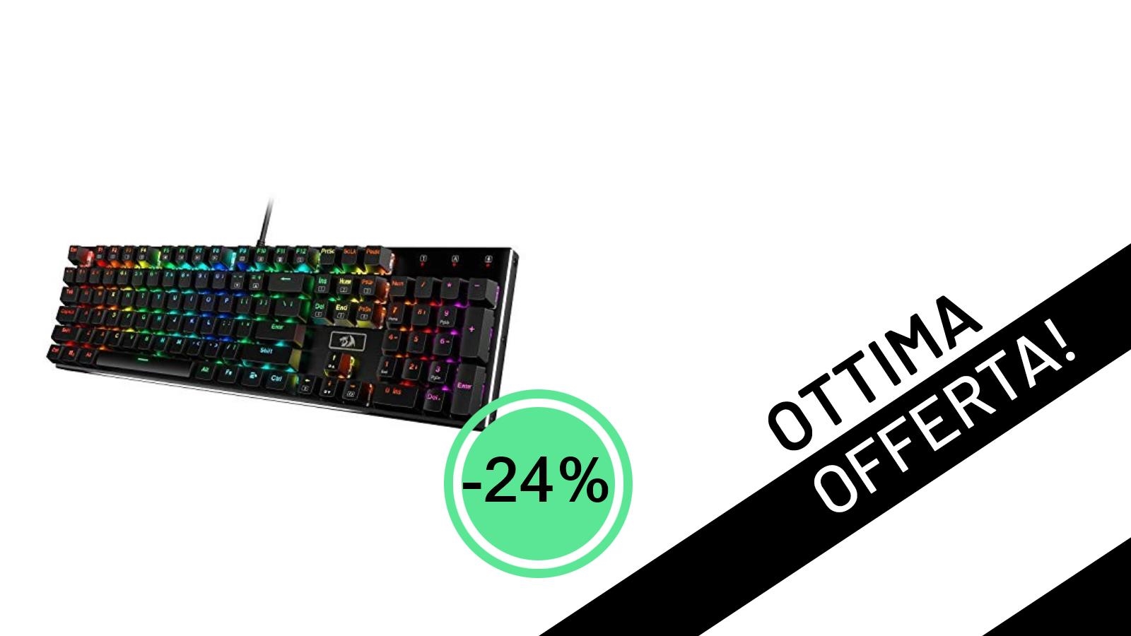 Redragon K556: La Tastiera Meccanica Gaming con Retroilluminazione RGB al suo Minimo Storico con uno Sconto del 24%!