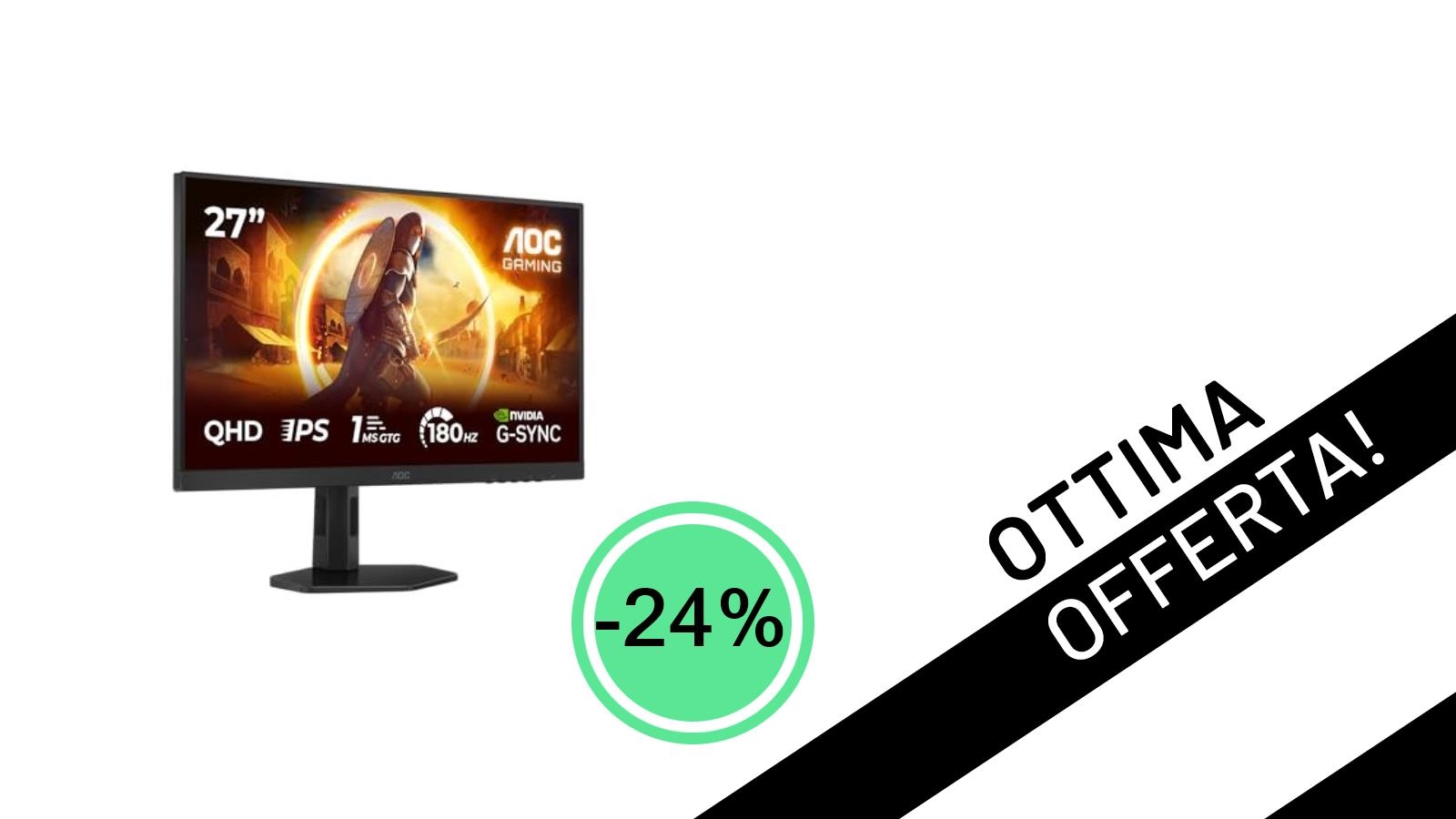 Monitor AOC Gaming Q27G4XD: l'occasione imperdibile per il tuo setup gaming, ora a soli 159€!
