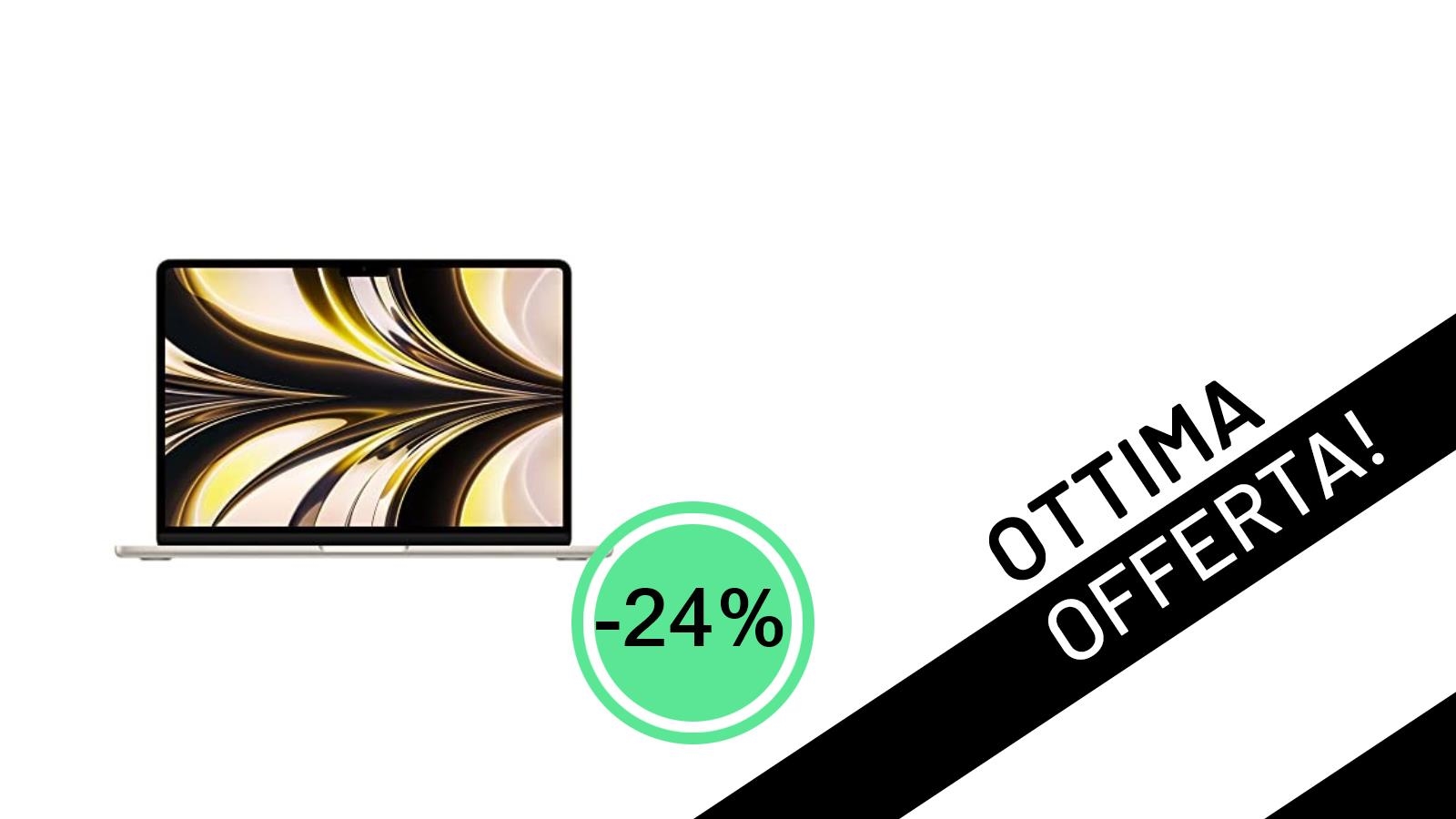 Affare imperdibile: Apple MacBook Air M2 (2022) con sconto del 24% a soli 949€!
