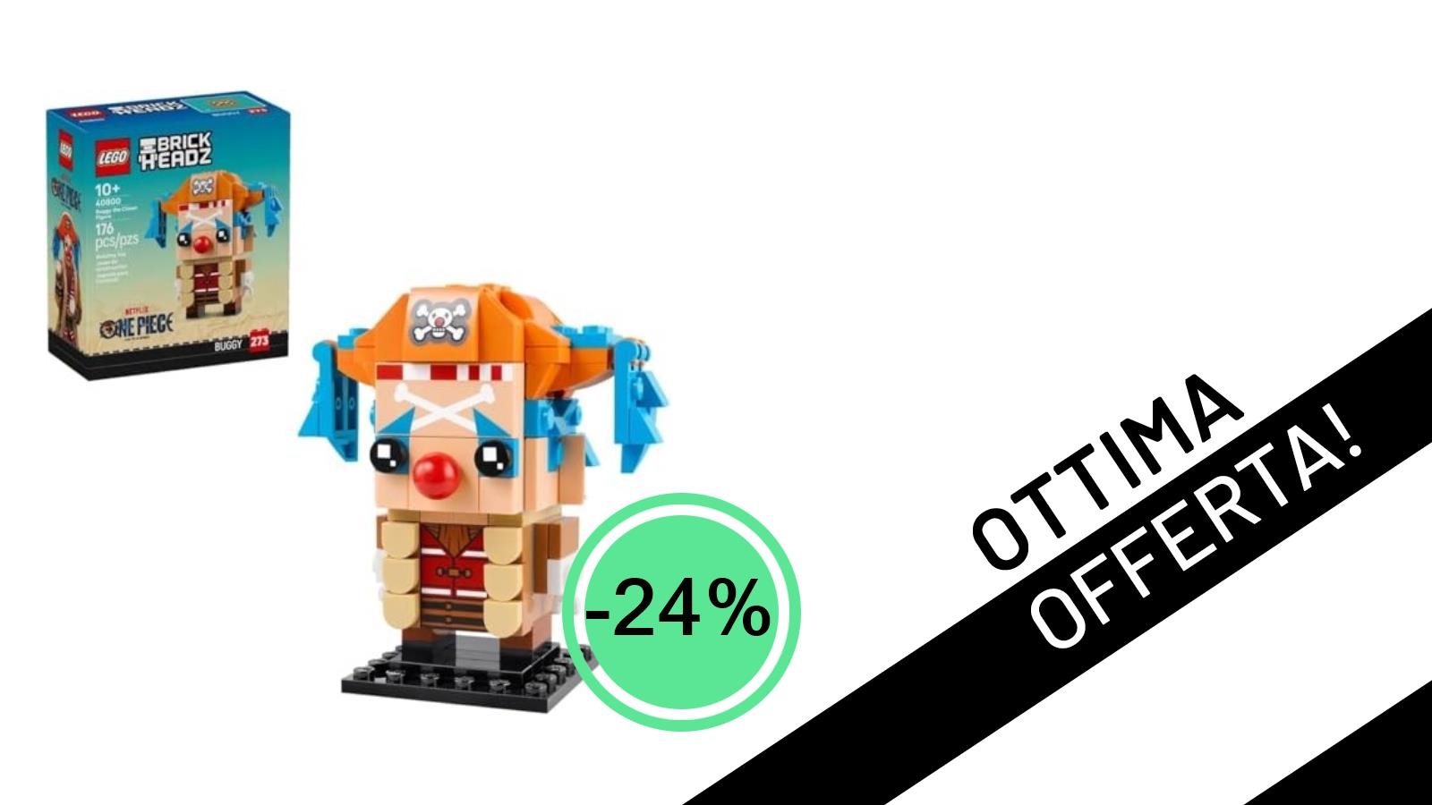 LEGO Brickheadz 40800 - Buggy the Clown: Un'offerta imperdibile con il -24% di sconto a soli 18,49€!