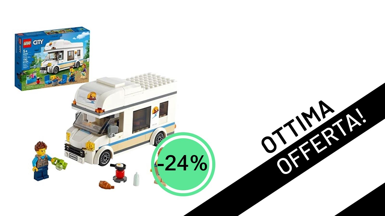 Imperdibile Offerta: Il LEGO City Camper Van 60283 Scontato del 24% a soli 33,95€!