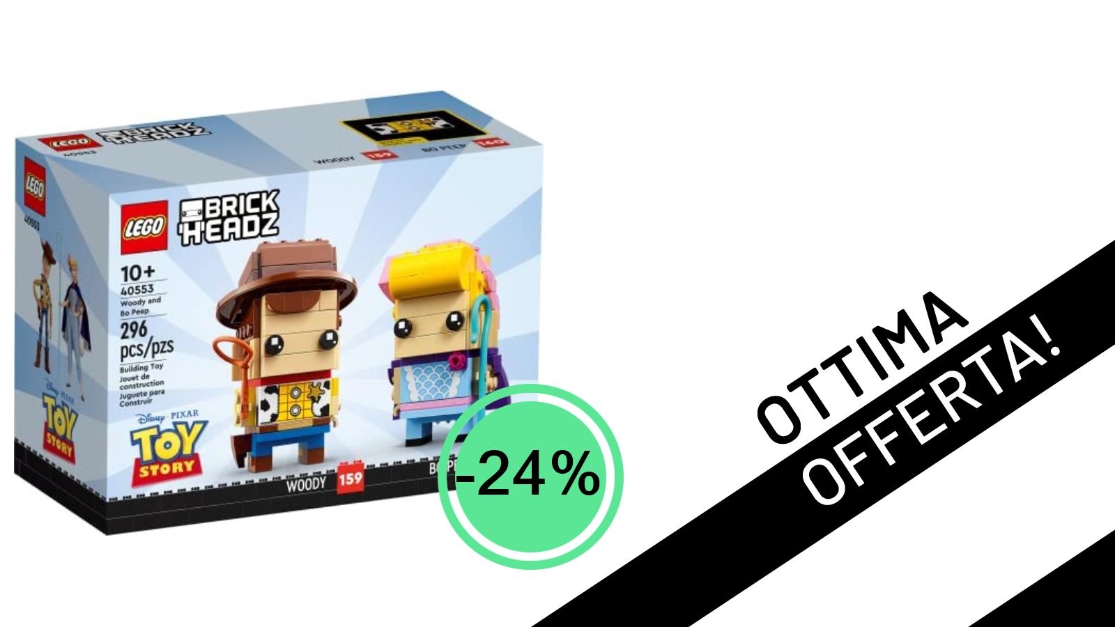 LEGO Brickheadz Woody e Bo Peep: l'iconico duo di Toy Story a un prezzo incredibile!