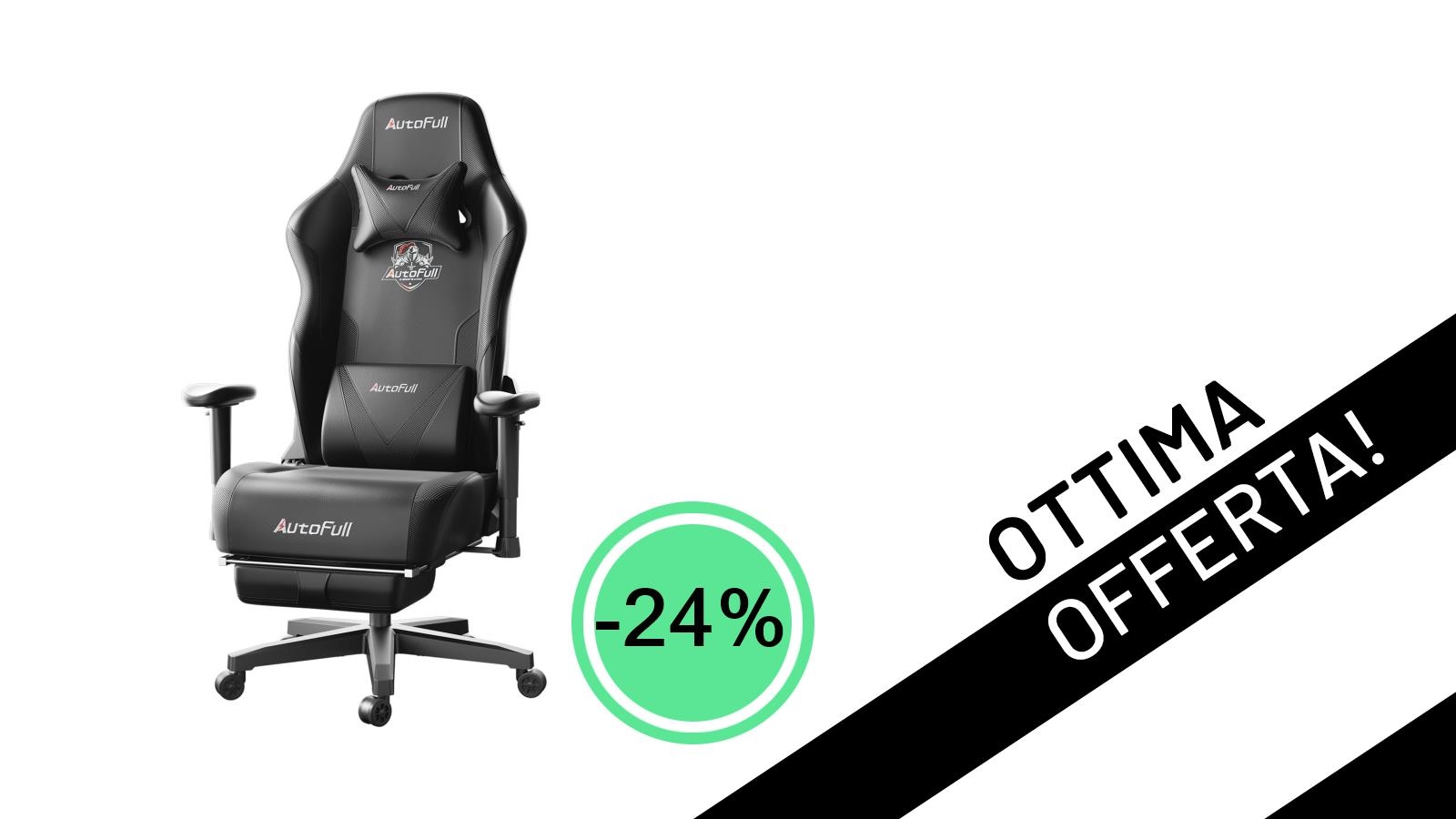 Sedia Gaming AutoFull C3: Ergonomia e Stile Racing Scontati del 24%!