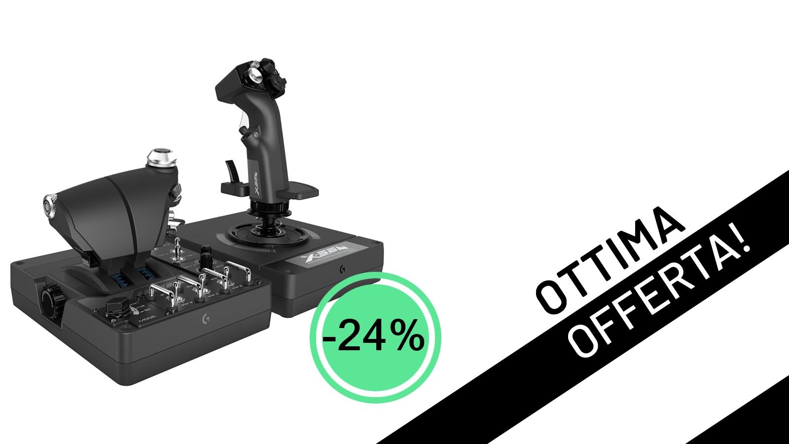 Prezzo da non credere: il Logitech G X56 H.O.T.A.S. a soli 189,99€ con il -24%!