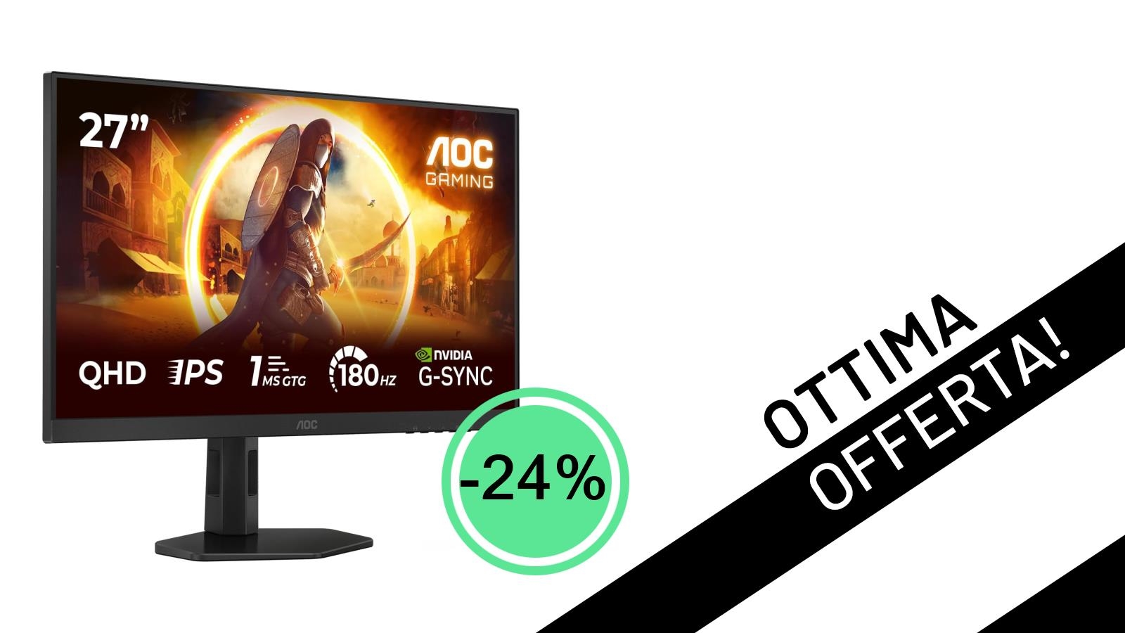 Monitor AOC Gaming Q27G4XD: l'occasione imperdibile per il tuo setup gaming, ora a soli 159€!
