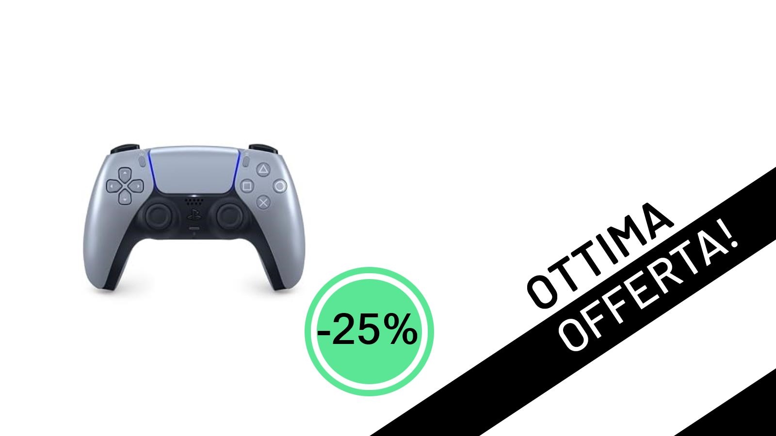 Offerta Imperdibile: Il Controller PS5 DualSense Sterling Silver Scontato del 25% a Soli 59,99€!