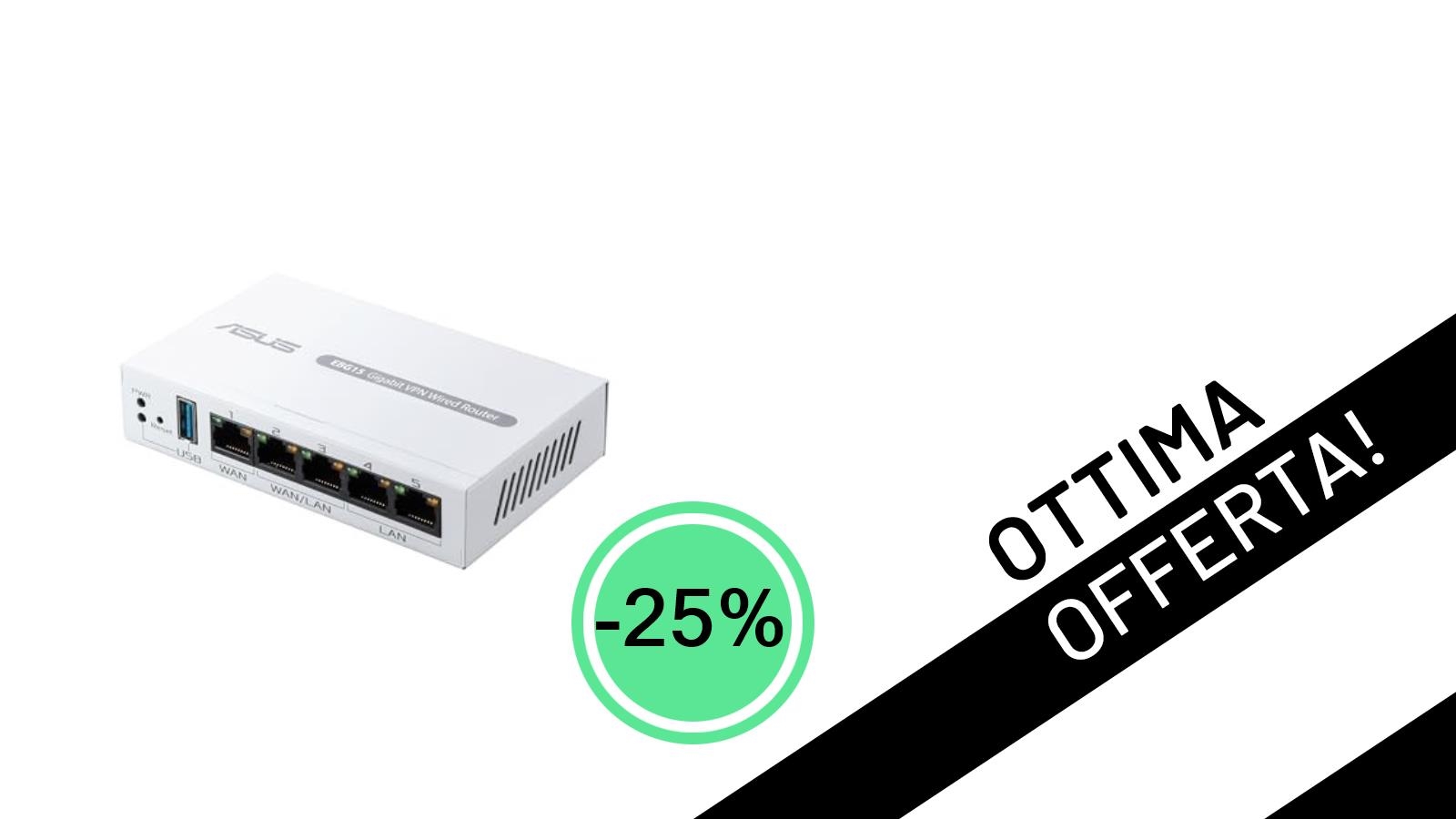 Offerta Imperdibile! ASUS ExpertWiFi EBG15, il Router VPN Gigabit per la tua Azienda, ora a soli 71,99€