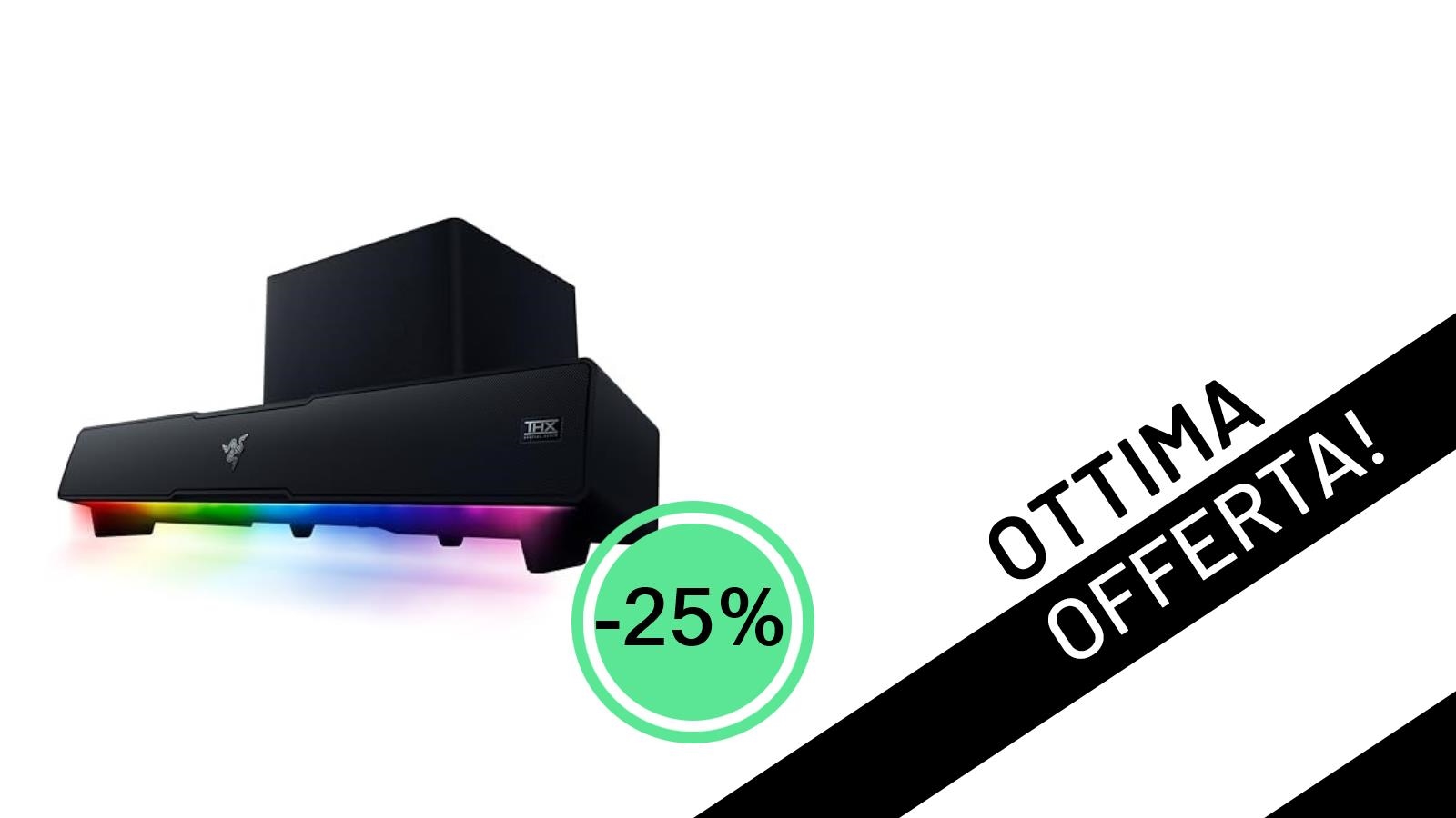Offerta Irripetibile: Razer Leviathan V2, La Sound Bar PC Gaming con Dolby 5.1, Scende a 209,99€!