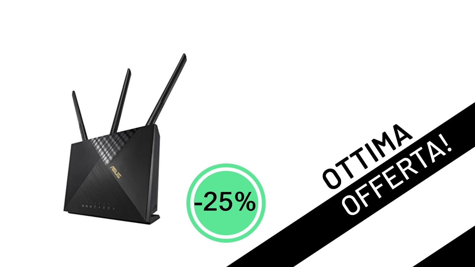 ASUS 4G-AX56 LTE: Il Router WiFi 6 con 4G+ a soli 100€ con uno sconto del 25%!