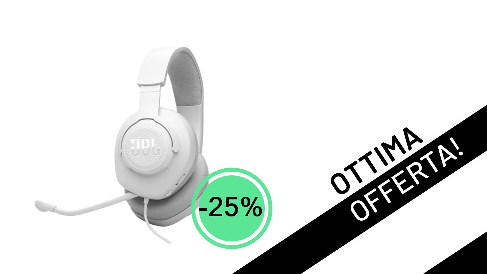 Offerta imperdibile: le cuffie gaming JBL Quantum 100M2 a soli 29,90€ con il 25% di sconto!