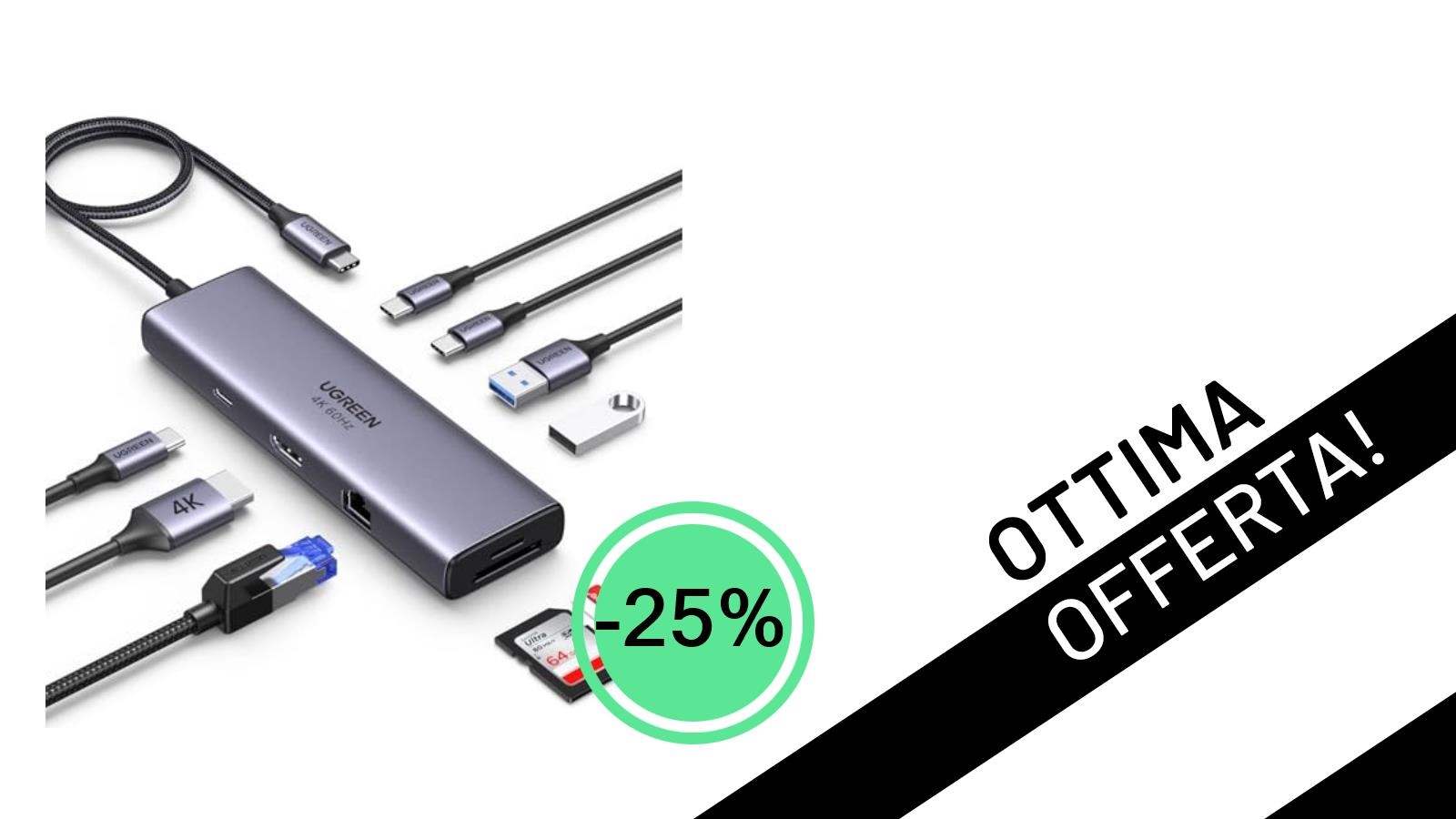 UGREEN Revodok 109: L'Hub USB-C Definitivo in Offerta Imperdibile a 41,99€!