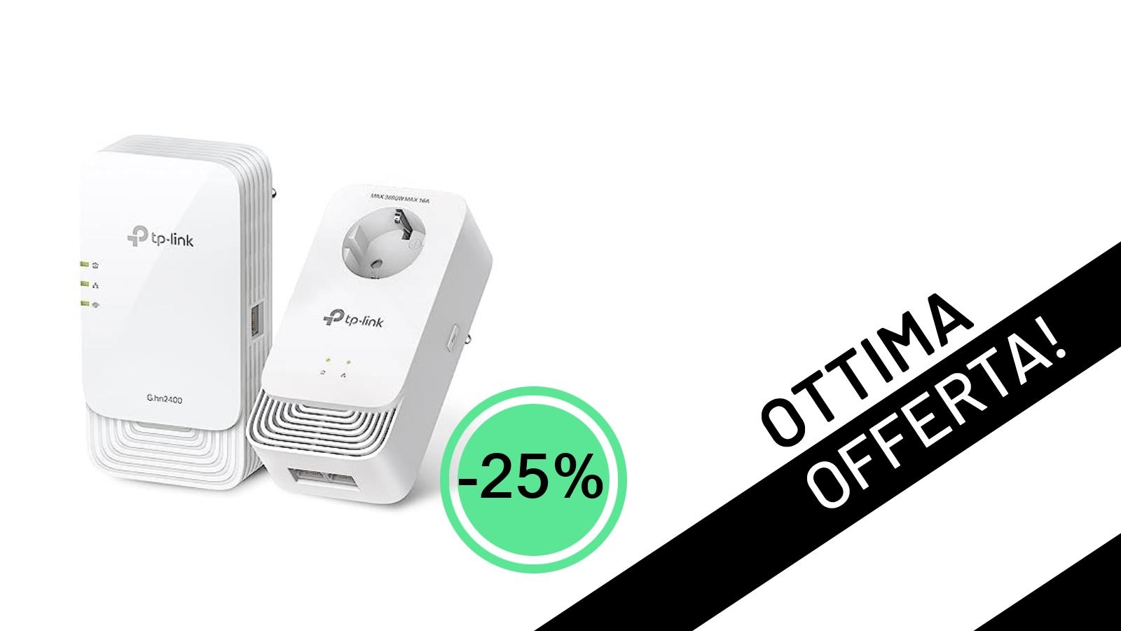 TP-Link PGW2440 KIT Powerline: Estendi il tuo Wi-Fi ovunque con il 25% di sconto a soli 119,99€