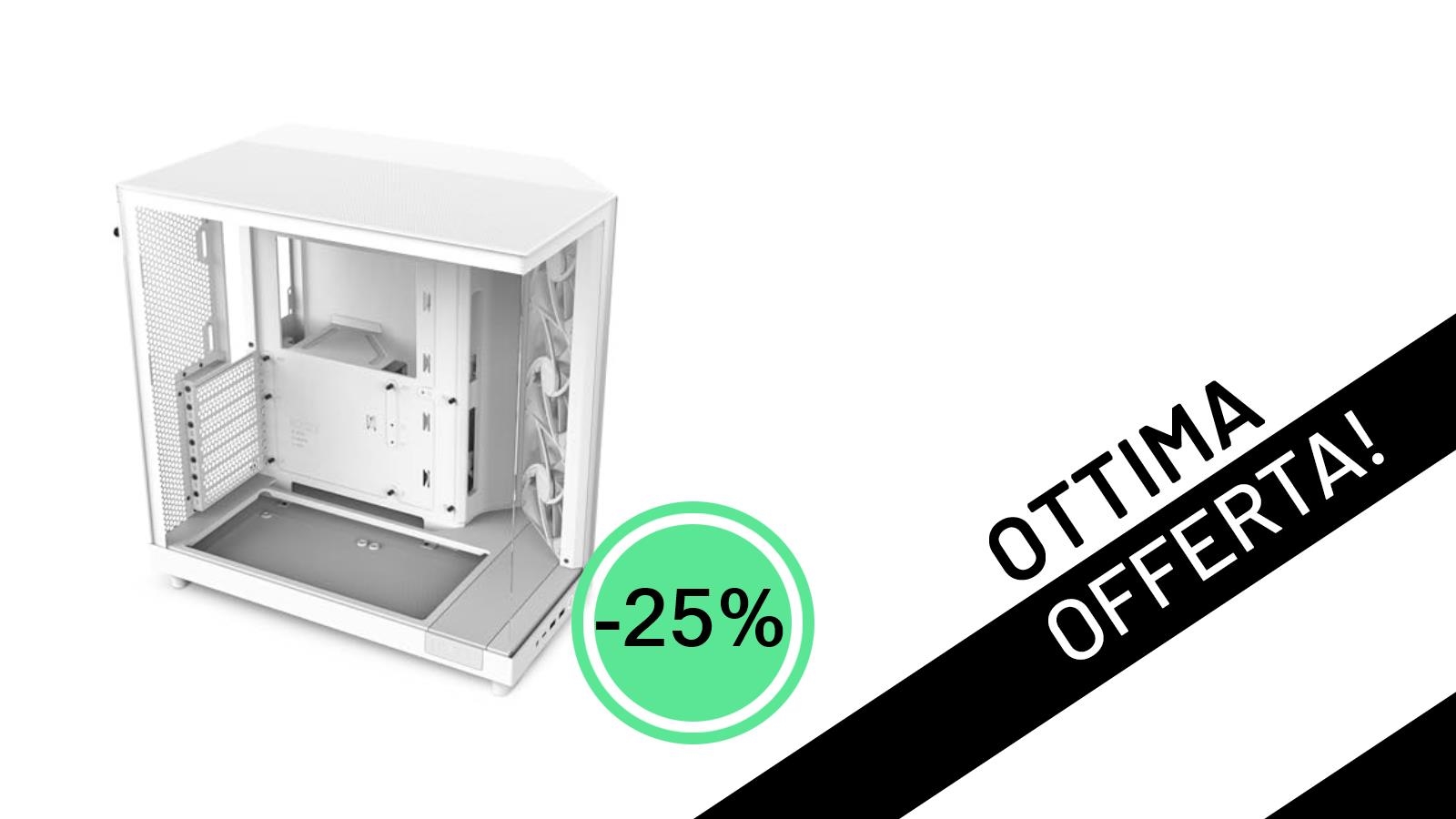 NZXT H6 Flow Bianco: Il Case PC Mid-Tower che rivoluziona il tuo setup, ora con il 25% di sconto!