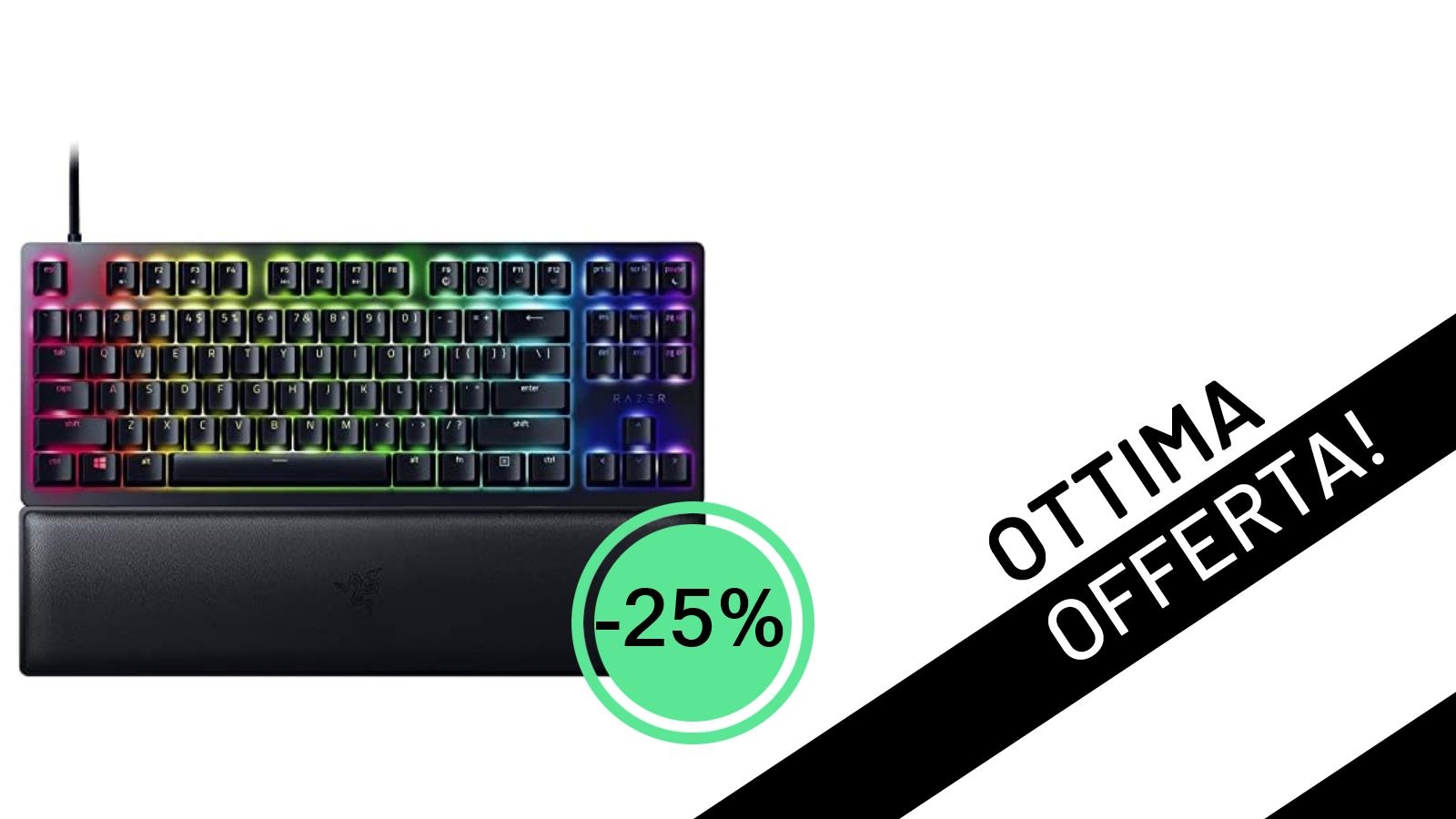 Affare Imperdibile: La Razer Huntsman V2 Tenkeyless Sfreccia al -25%!