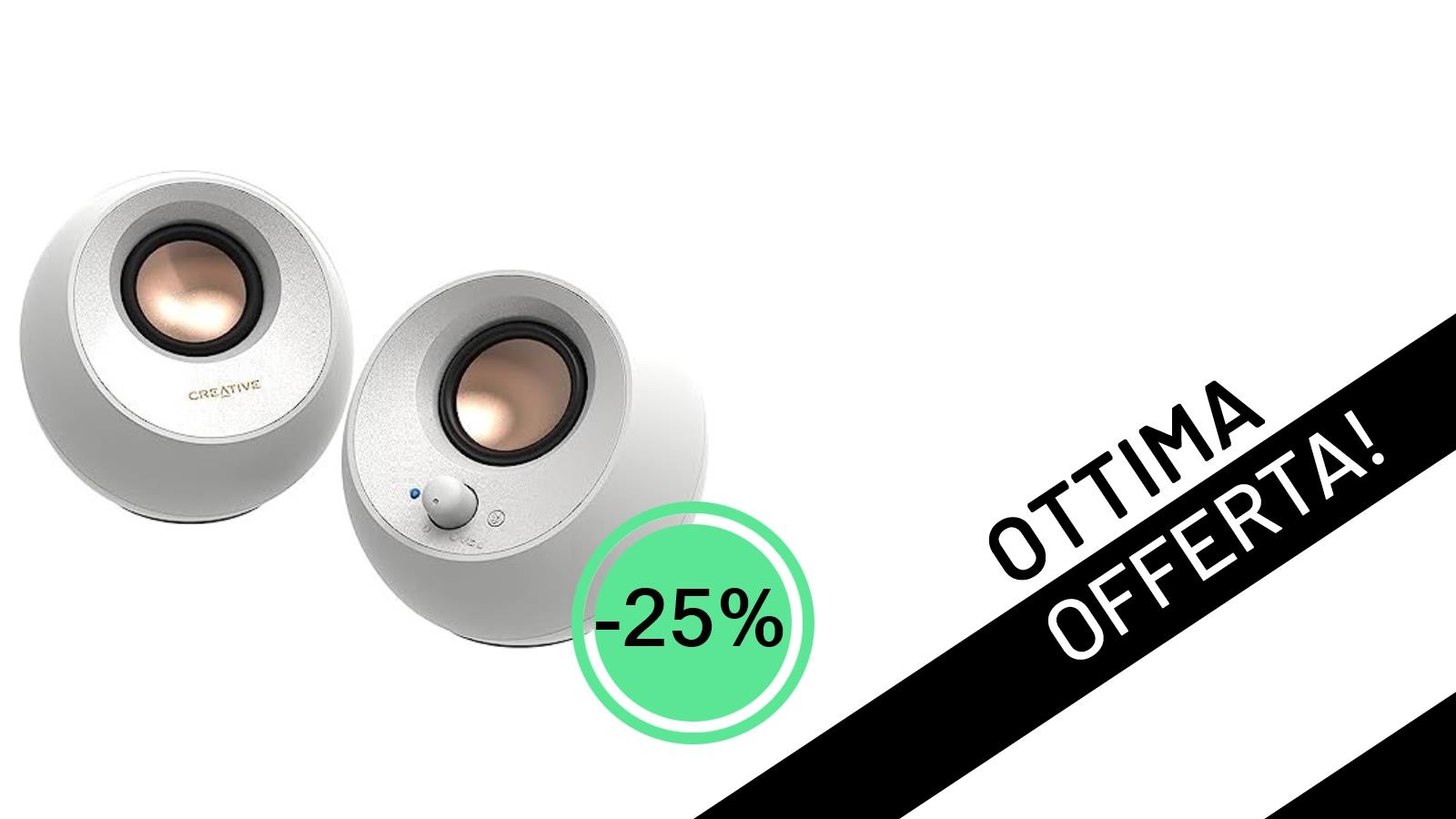 Un Affare Imperdibile: i CREATIVE Pebble V3, Altoparlanti Minimalisti con USB-C e Bluetooth, Scontati del 25% a Soli 29,99€!