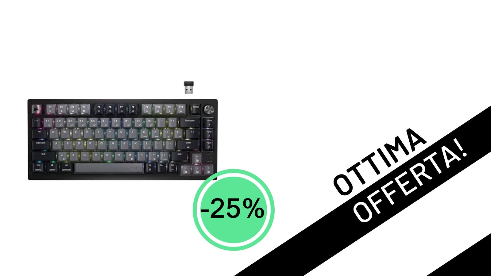 Un'occasione Imperdibile: La Tastiera Gaming Corsair K65 PLUS WIRELESS Scontata del 25%!