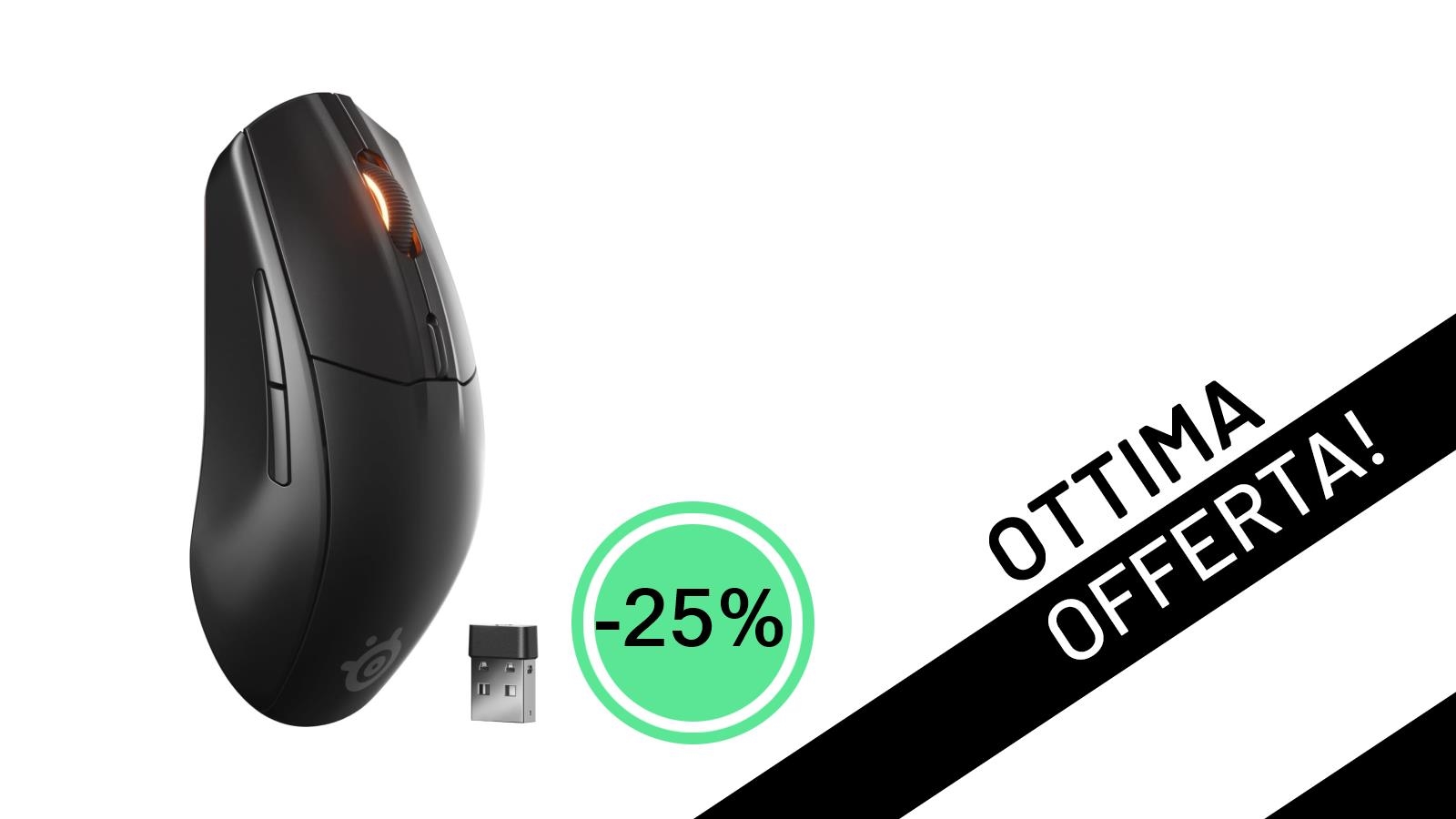 SteelSeries Rival 3 Wireless Gen 2: Il mouse gaming wireless con il 25% di sconto ti aspetta a 44,99€!