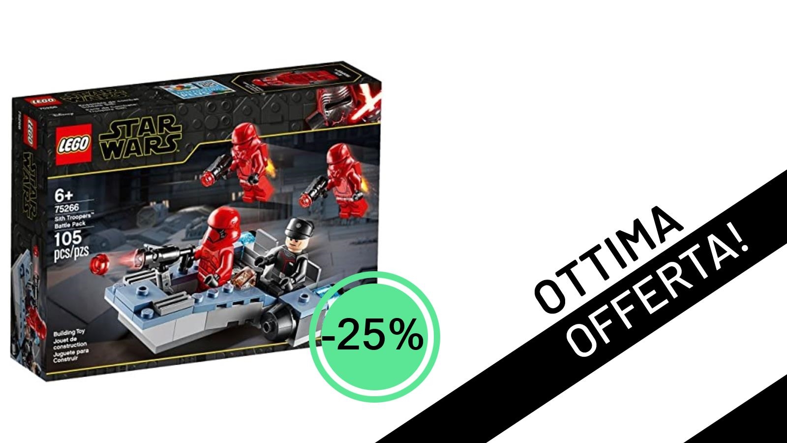 Imperdibile! Il LEGO Star Wars Battle Pack Sith Troopers è tuo con il 25% di sconto!