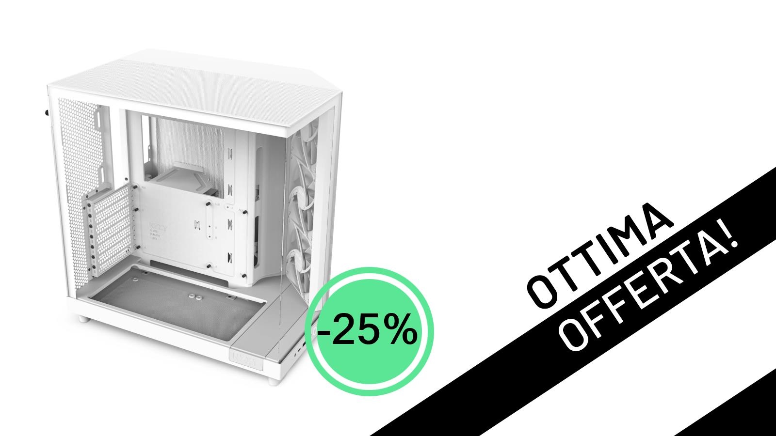 NZXT H6 Flow Bianco: Il Case PC Mid-Tower che rivoluziona il tuo setup, ora con il 25% di sconto!