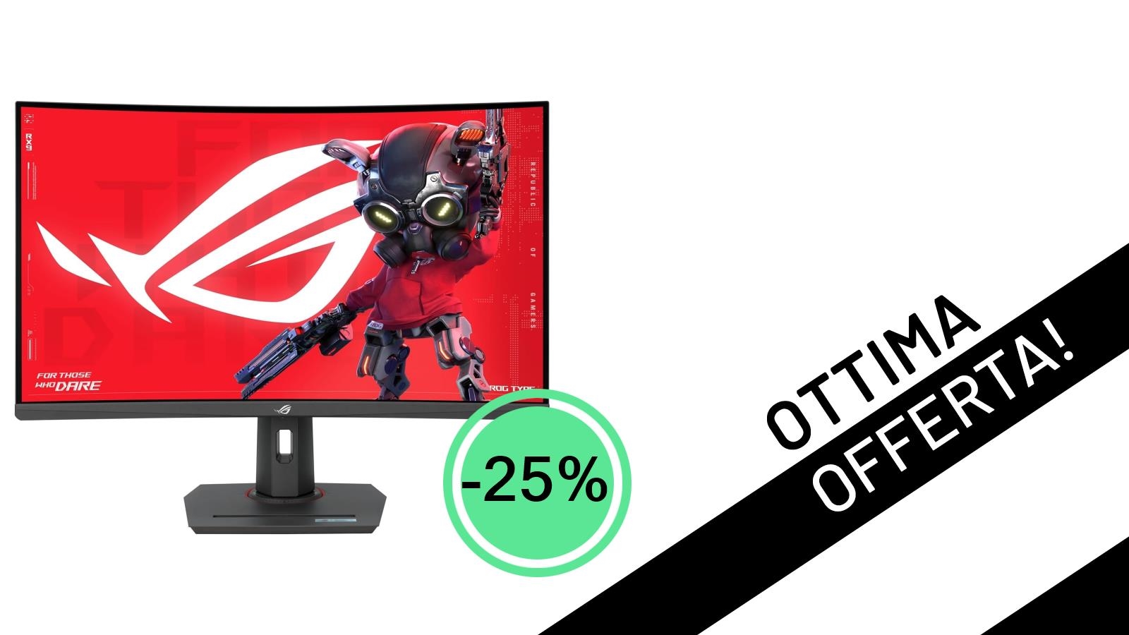 Un Affare da Non Perdere: ASUS ROG Strix XG32WCMS, il Monitor Gaming Curvo al -25%!