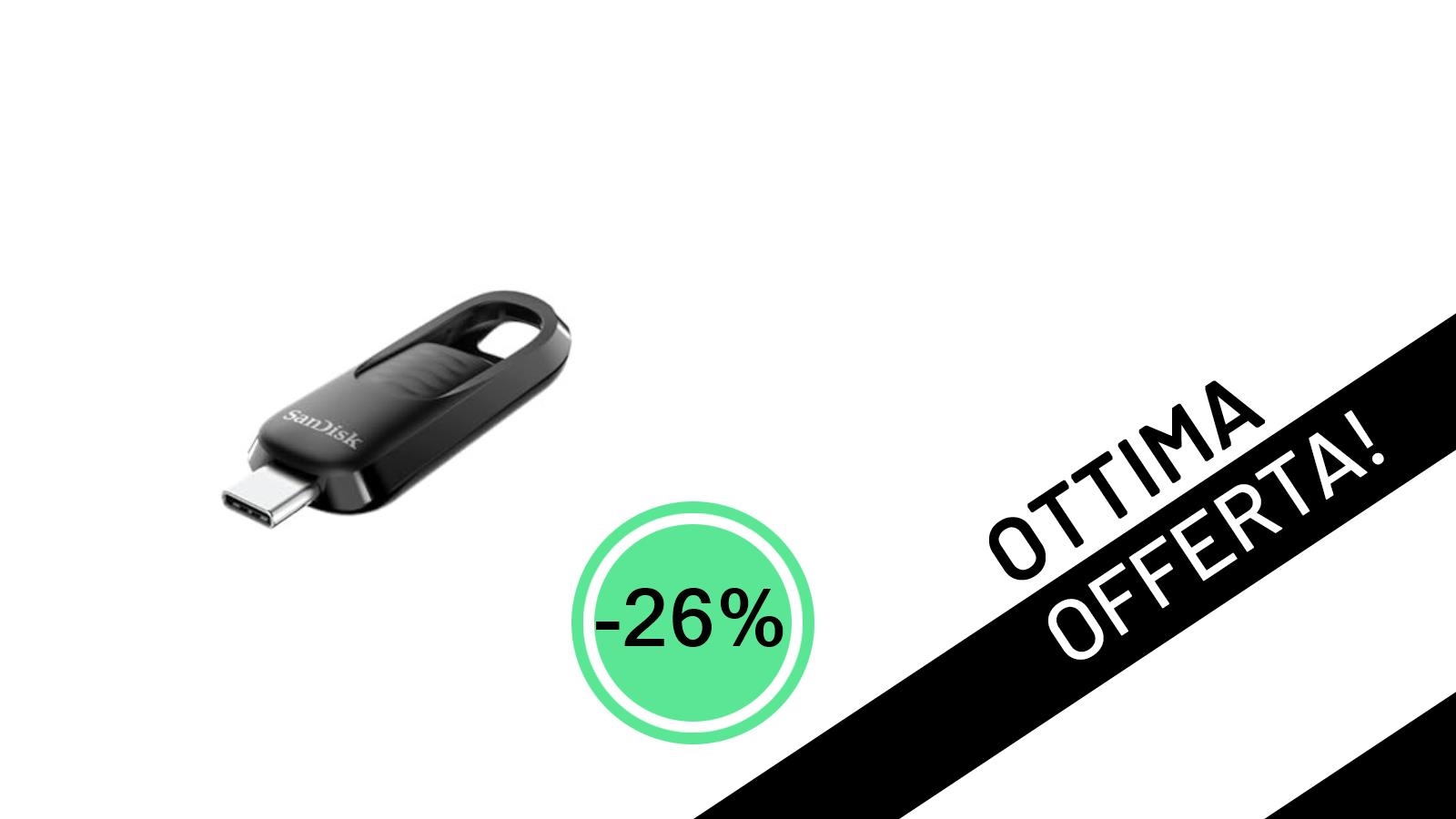 SanDisk 128 GB USB-C: L'affare del giorno con uno sconto imperdibile del 26%!