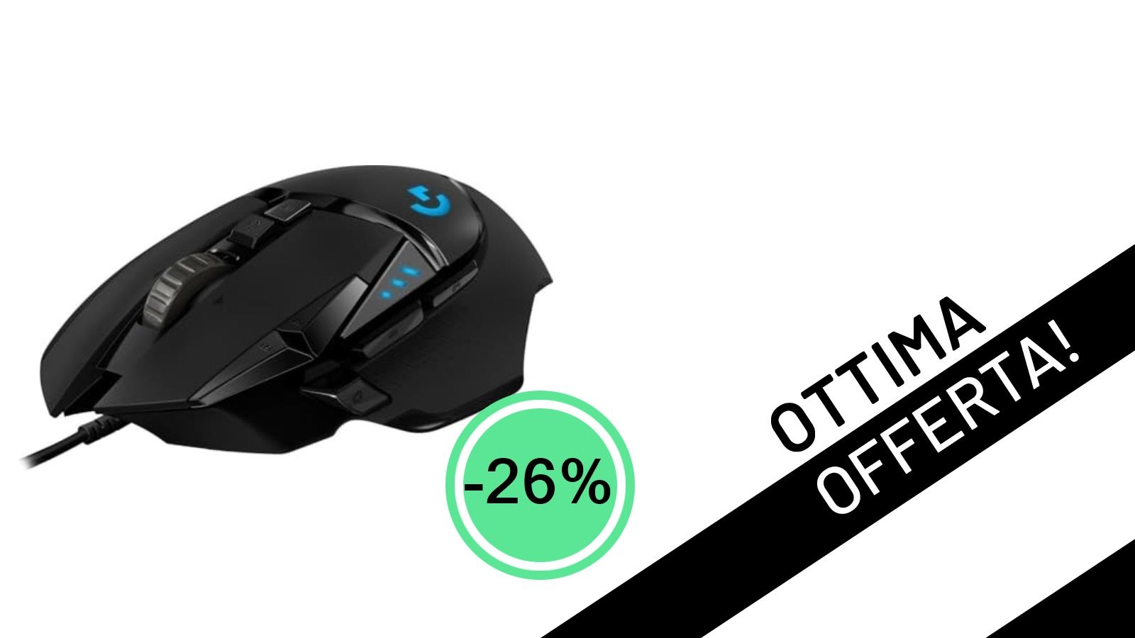 Il leggendario Logitech G502 HERO a un prezzo mai visto: -26% e tuo a soli 34,79€!