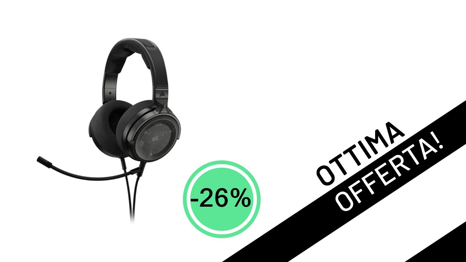Le CORSAIR VIRTUOSO PRO sono in offerta: cuffie gaming cablate di alta gamma con driver in grafene a un prezzo incredibile!