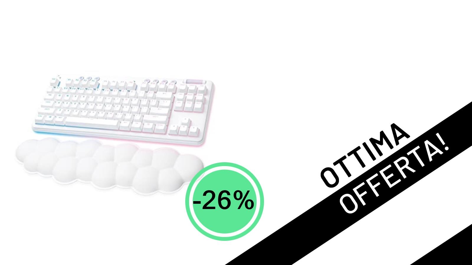 Affare d'Oro: La Tastiera Gaming Wireless Logitech G Off-White in Sconto del 26% a soli 168,43€!